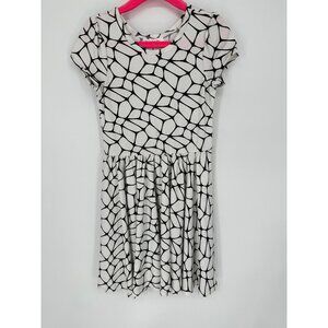 Dotdotsmile Girls Dress Size 3/4 White and Black Print New With Tags